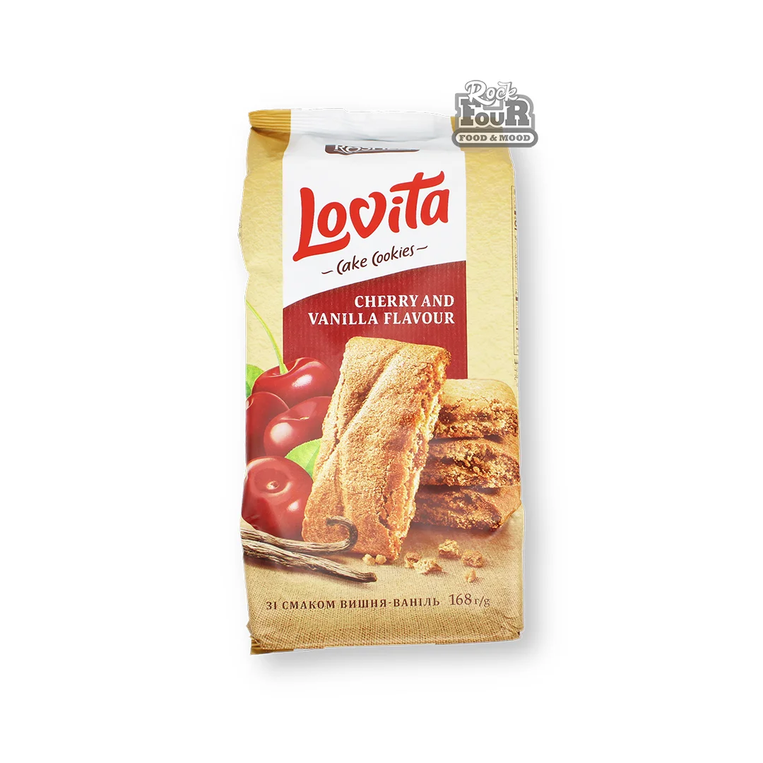 Печенье «Roshen Lovita Cake Cookies» с вишнево-ванильным вкусом 168г